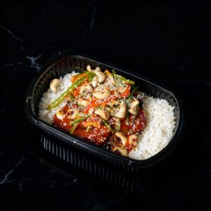 Korean chicken stir fry with cashew nuts