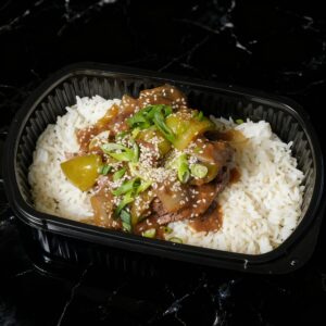 Beef & black bean with green pepper